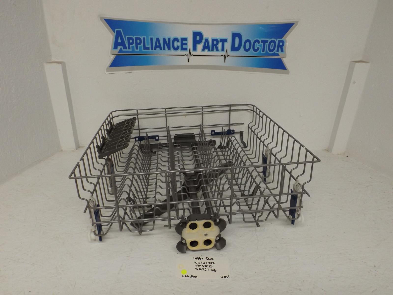 Whirlpool Dishwasher W10727422 W11157085 W10727426 Upper Rack Used Whirlpool Dishwasher W10727422 W11157085 W10727426 Upper Rack Used